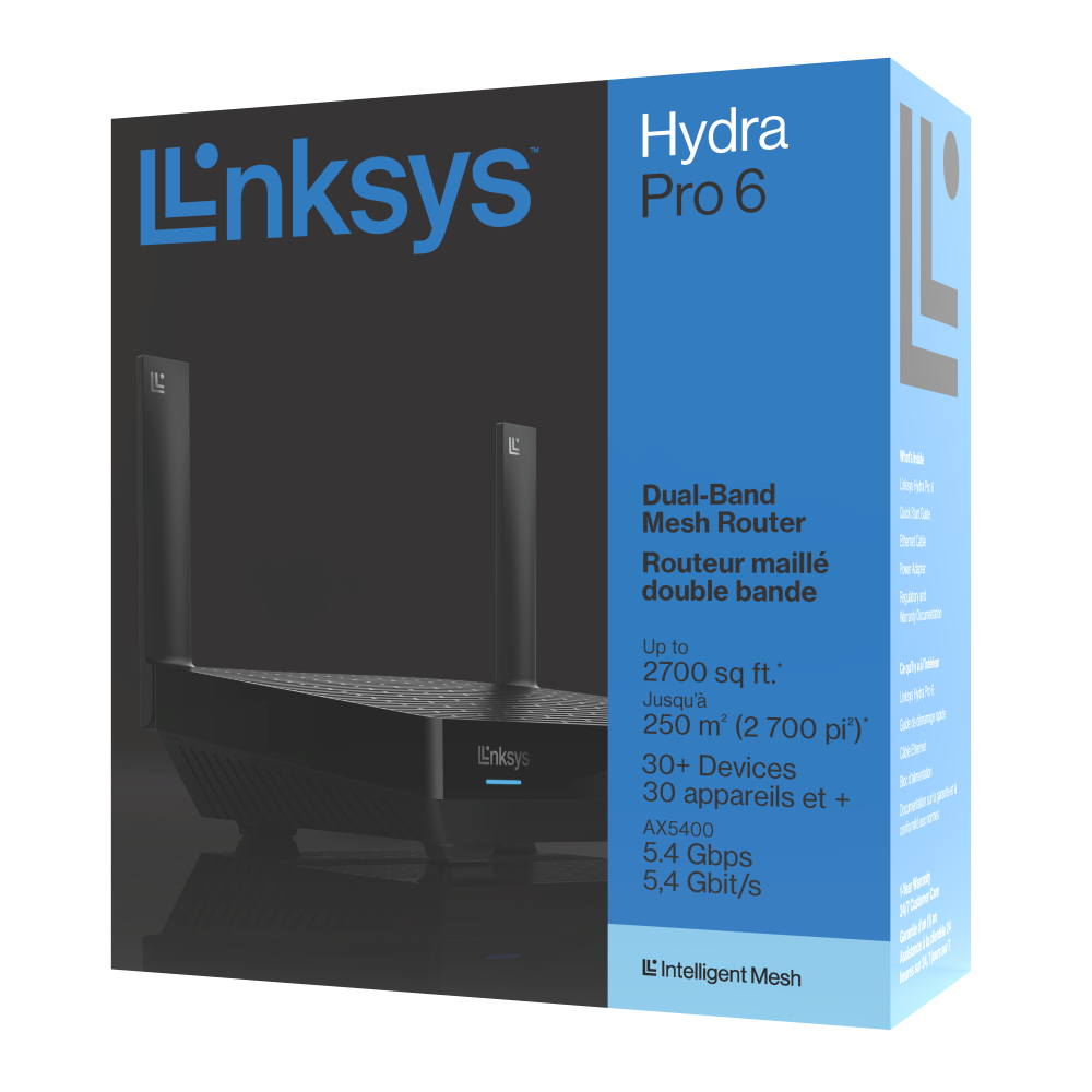 Linksys Hydra Pro 6 Dual‑Band WiFi 6 Mesh Router AX5400 – image 9