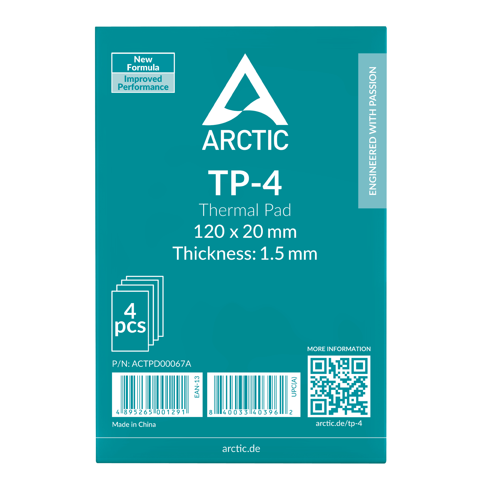 ARCTIC Thermal Pad TP-4 120*20mm (1,5mm) 4erPack