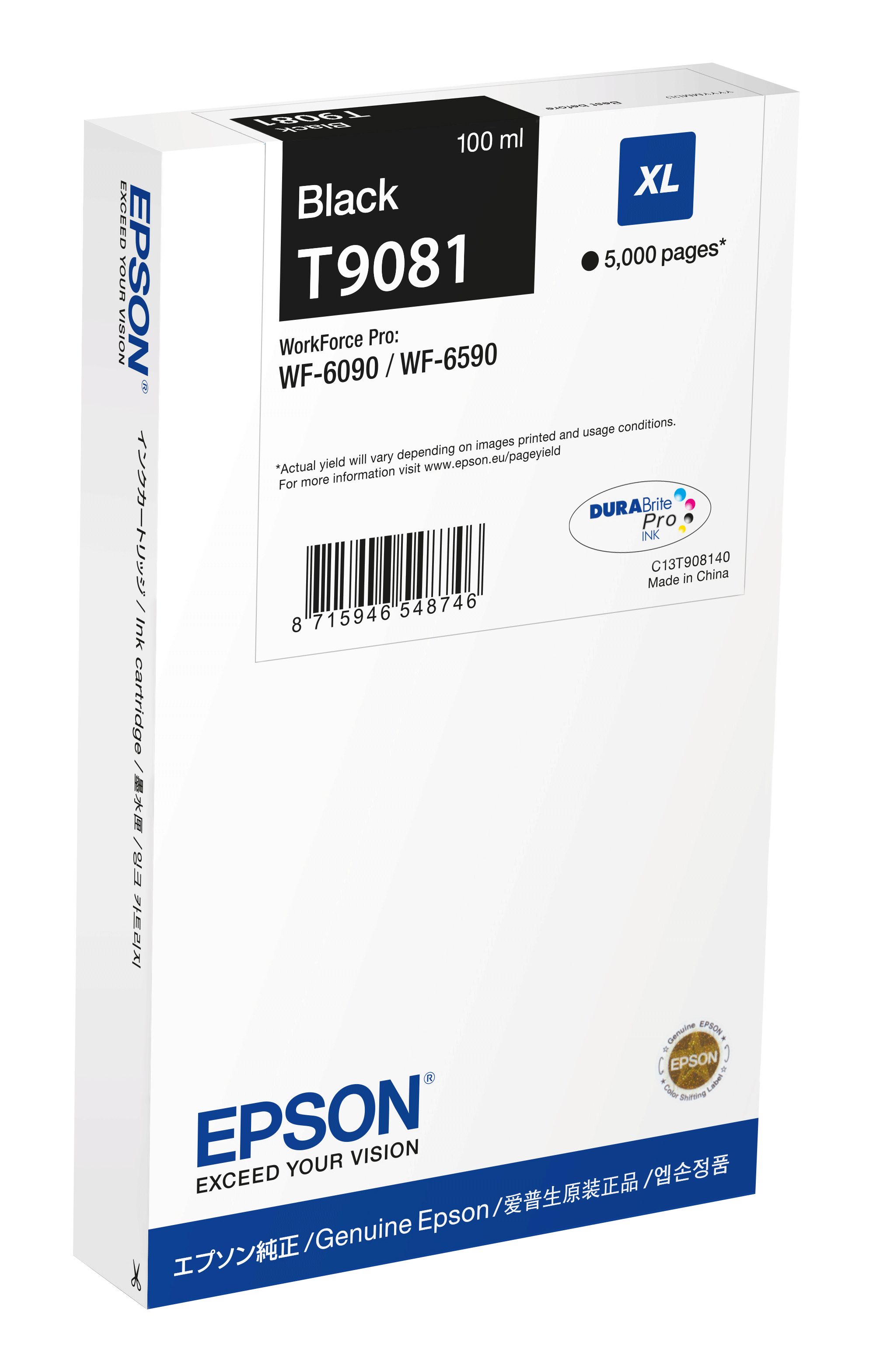 Epson T9081 - 100 ml - XL - black - original - box - ink cartridge