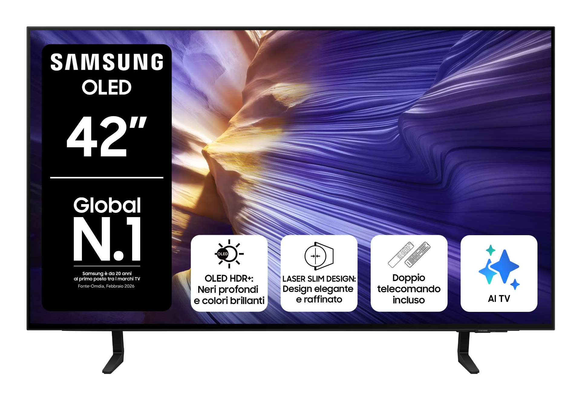 Samsung Smart TV OLED 4K 42 S90F QE42S90FAEXZT 144Hz HDR10 Dolby Atmos 2025 — photo 1