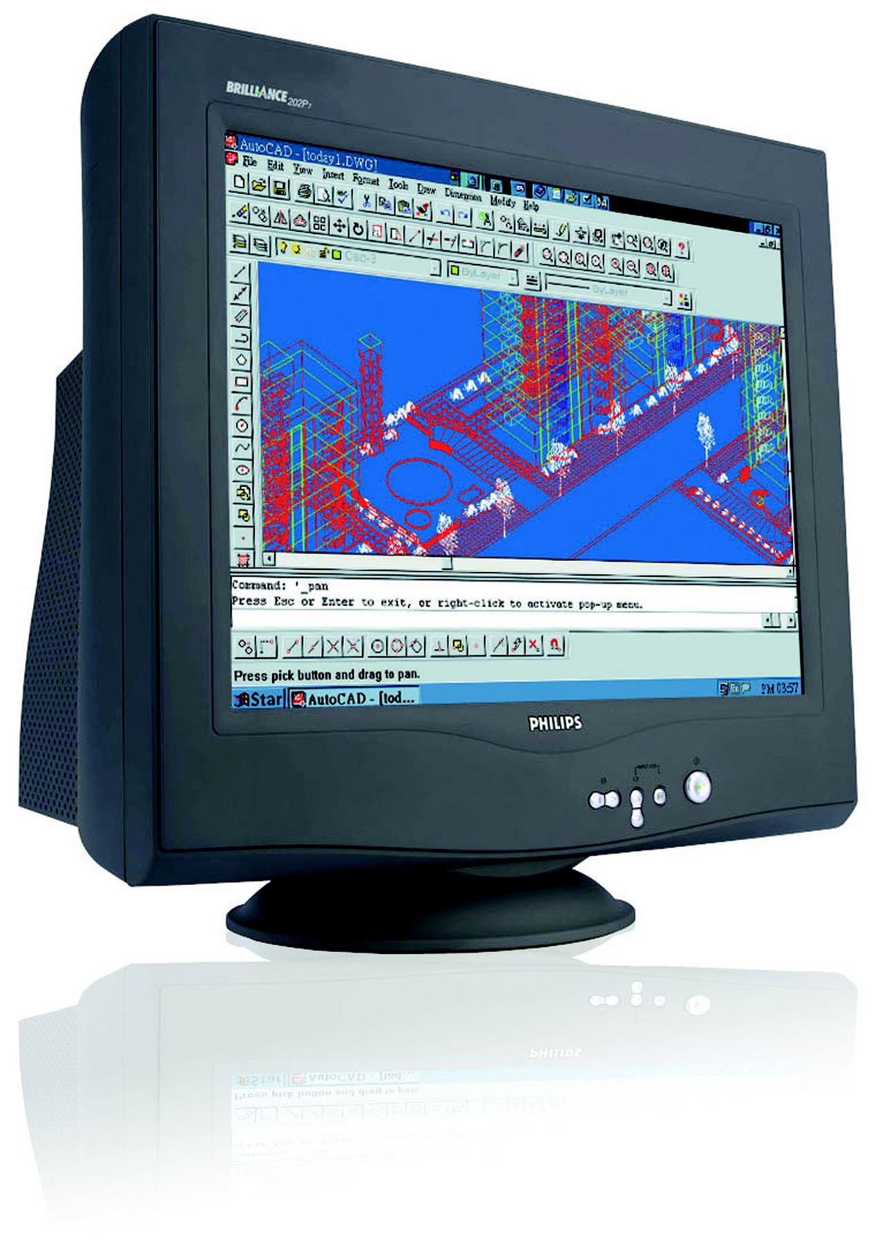 Philips 202P75 22" real flat QXGA CRT monitor