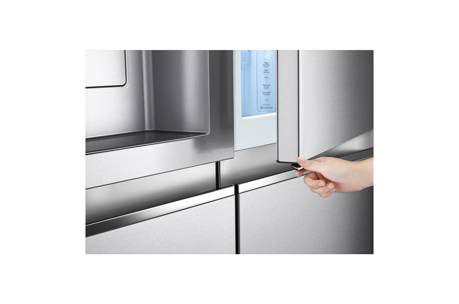 LG VS22JS side-by-side refrigerator Freestanding Stainless steel – image 3