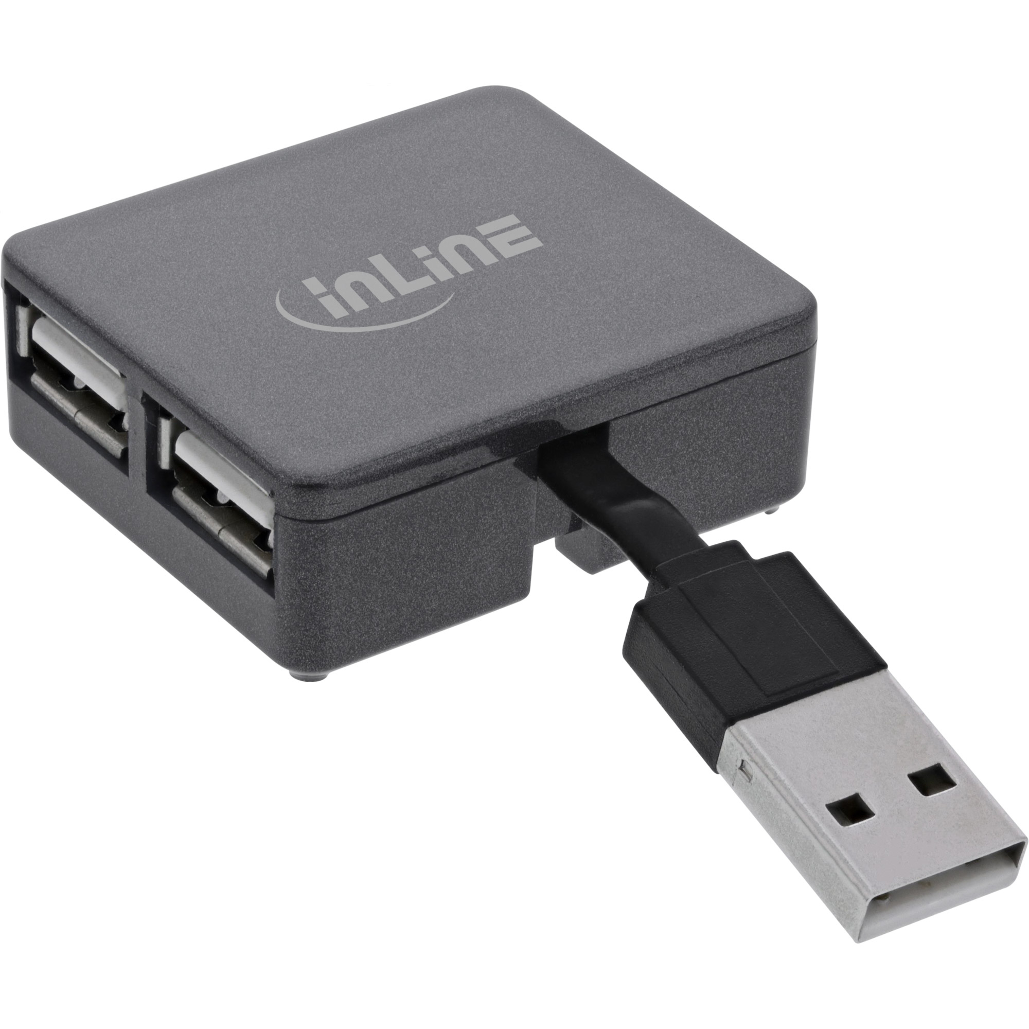 InLine USB 2.0 4-Port Hub, USB-A male to 4x USB-A female, cable – image 1