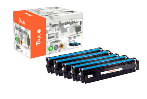 Peach PT1028 toner cartridge 5 pc(s) Compatible Black, Cyan, Magenta, Yellow