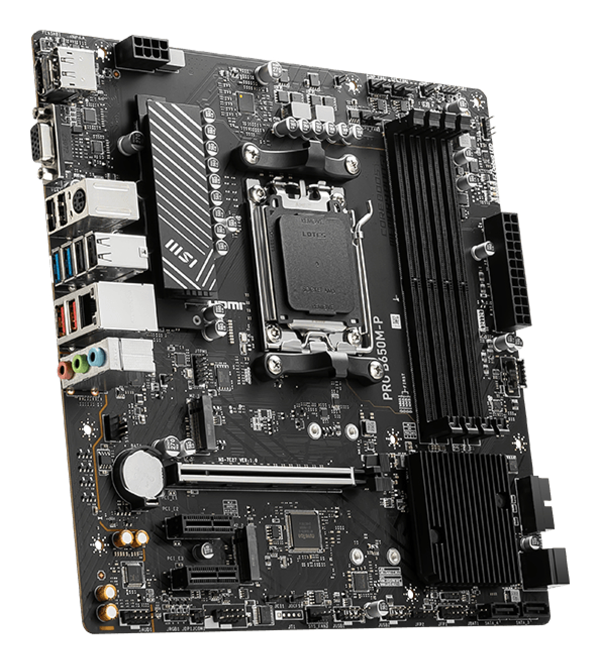 Tarjeta Madre MSI PRO B650M-P - Socket AM5 - 4x DDR5 - 4800/5400/6000 MHz - HDMI - DisplayPort - VGA - USB 2.0/3.0 - Micro ATX - PRO B650M-P