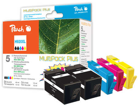 Peach 319222 ink cartridge 5 pc(s) High (XL) Yield Black, Cyan, Magenta, Yellow