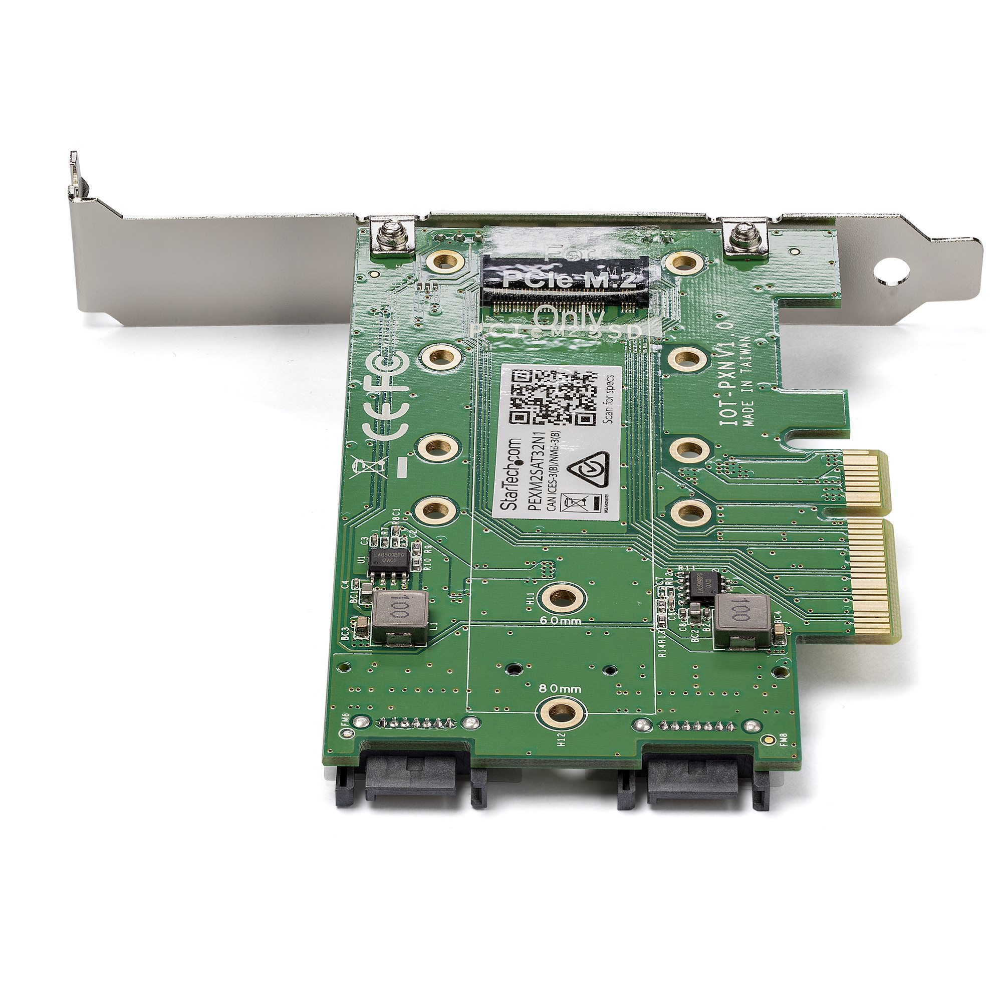 StarTech.com 3-Port M.2 SSD (NGFF) Adapter Card - 1 x PCIe (NVMe) M.2, 2 x SATA III M.2 - PCIe 3.0 - TAA – image 4