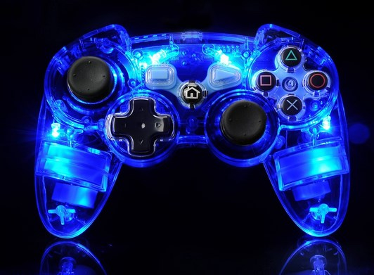 PDP 708056564223 Gaming Controller Blue, Transparent Bluetooth Joystick Playstation 3 – image 3