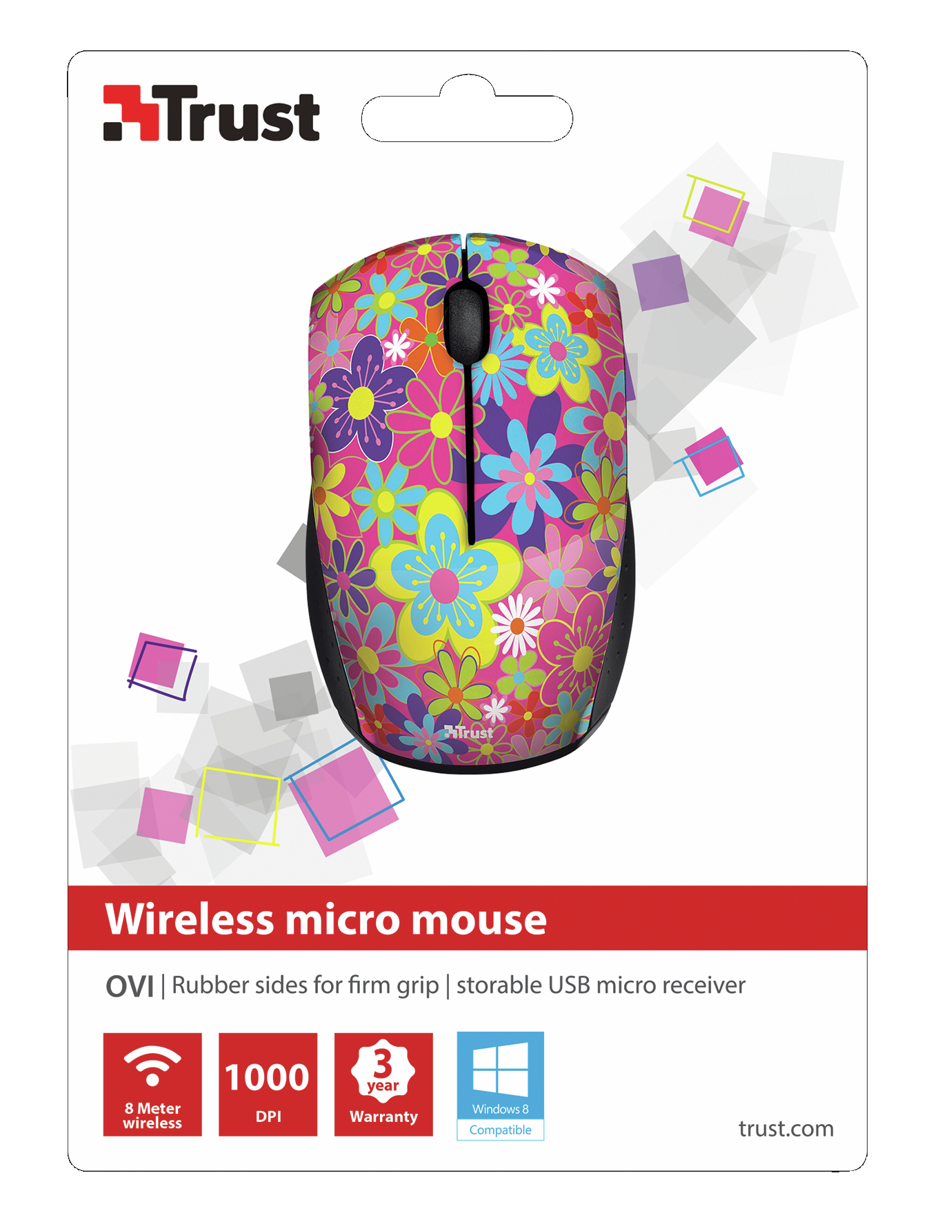 Trust 20305 mouse Travel Ambidextrous RF Wireless Optical 1000 DPI – image 5