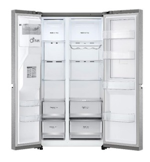 LG GSJV80MBLF side-by-side refrigerator Freestanding – image 2