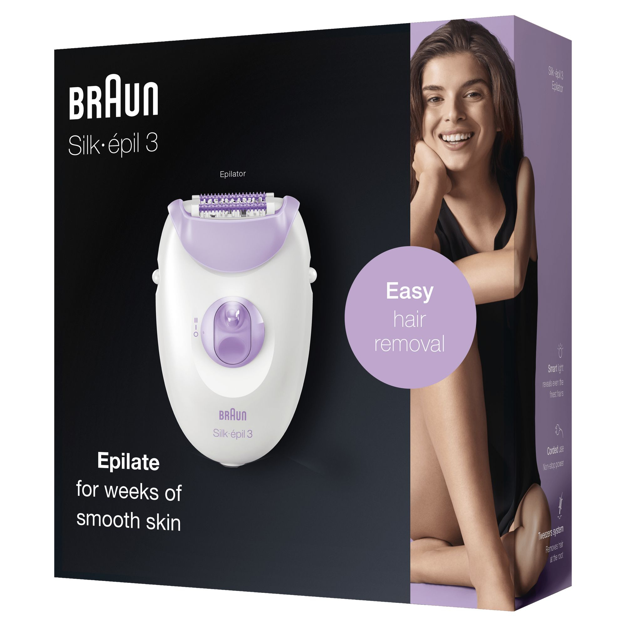 Braun Silk-épil 3 3170 20 tweezers White, Purple – image 6