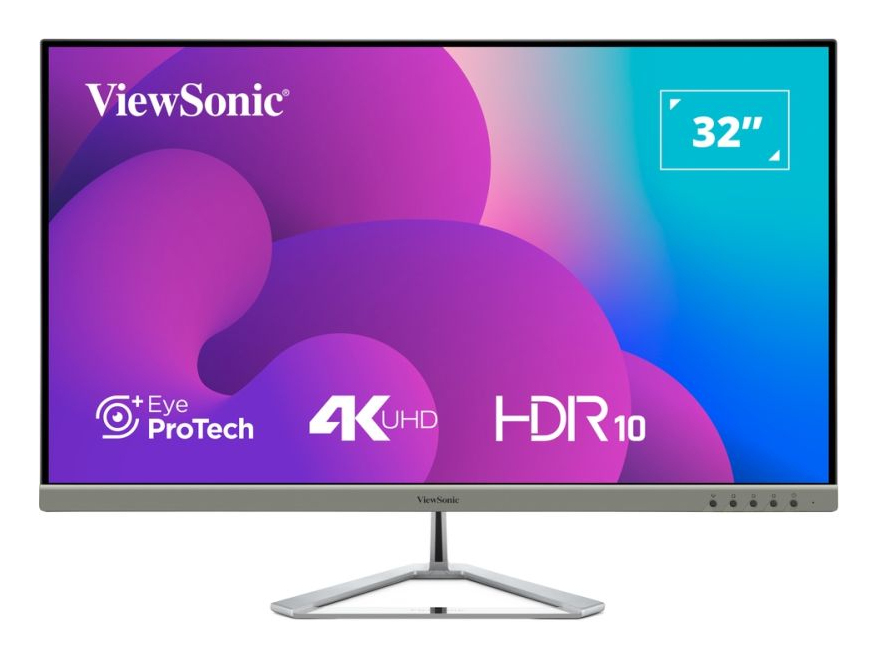ViewSonic VX3276-4K-MHD-2 - LED monitor - 32" (31.5" viewable) - 3840 x 2160 4K @ 60 Hz - VA - 300 cd/m� - 3000:1 - HDR10 - 4 ms - 2xHDMI, DisplayPort, Mini DisplayPort - speakers