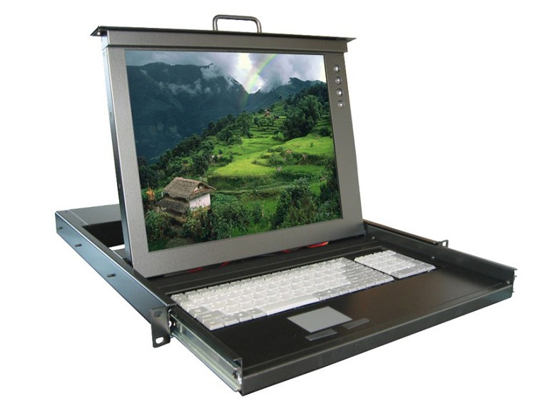 Neomounts KVM command console, 15" LCD screen – image 2