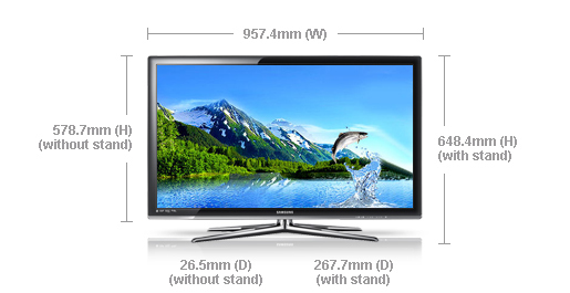 Samsung UE40C7000WK HD Black, Silver – image 2