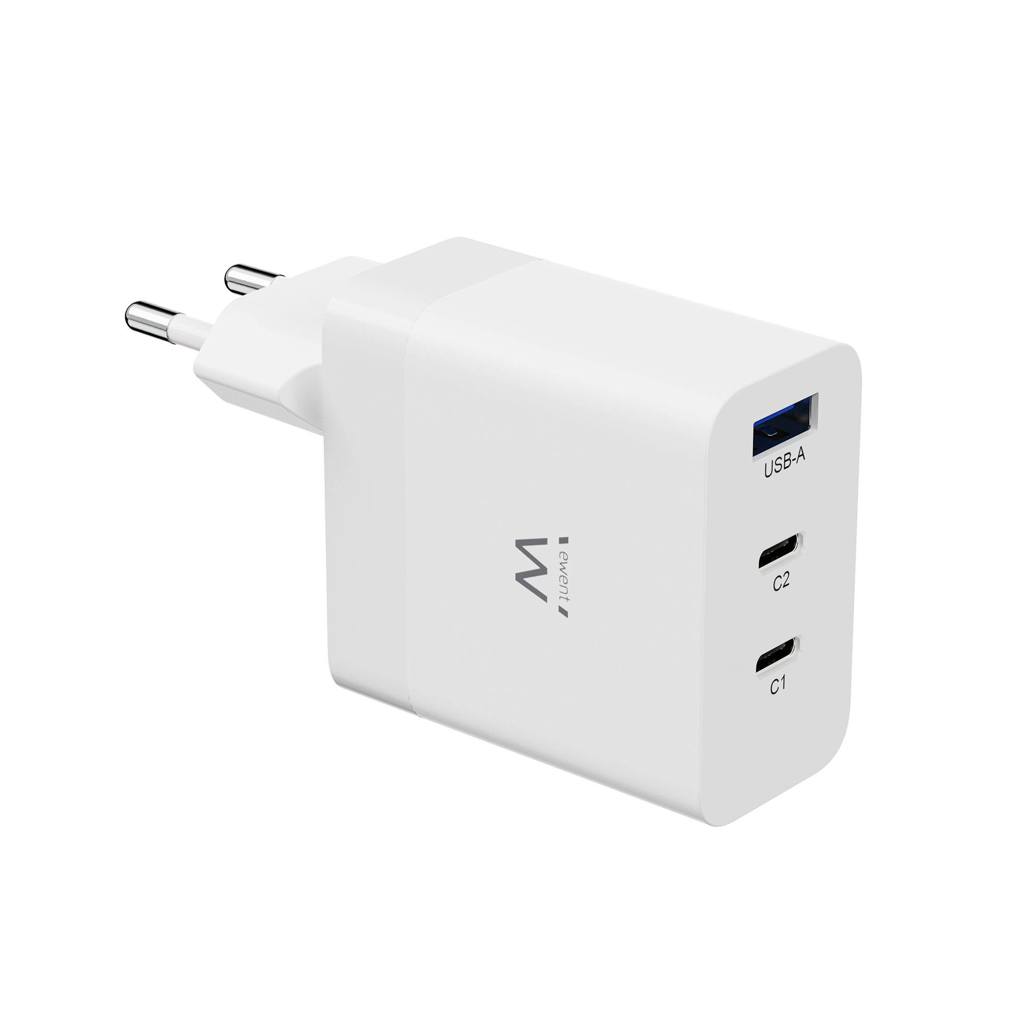 Ewent EW1323 mobile device charger Universal White AC Fast charging Indoor