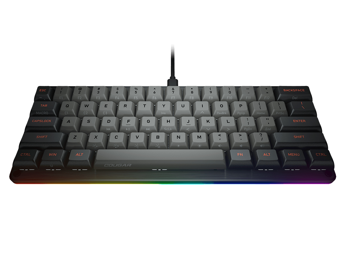 Teclado Gamer COUGAR Puri Mini - Alámbrico - Inglés - Switch Rojo - 37PRMM1MI.0002