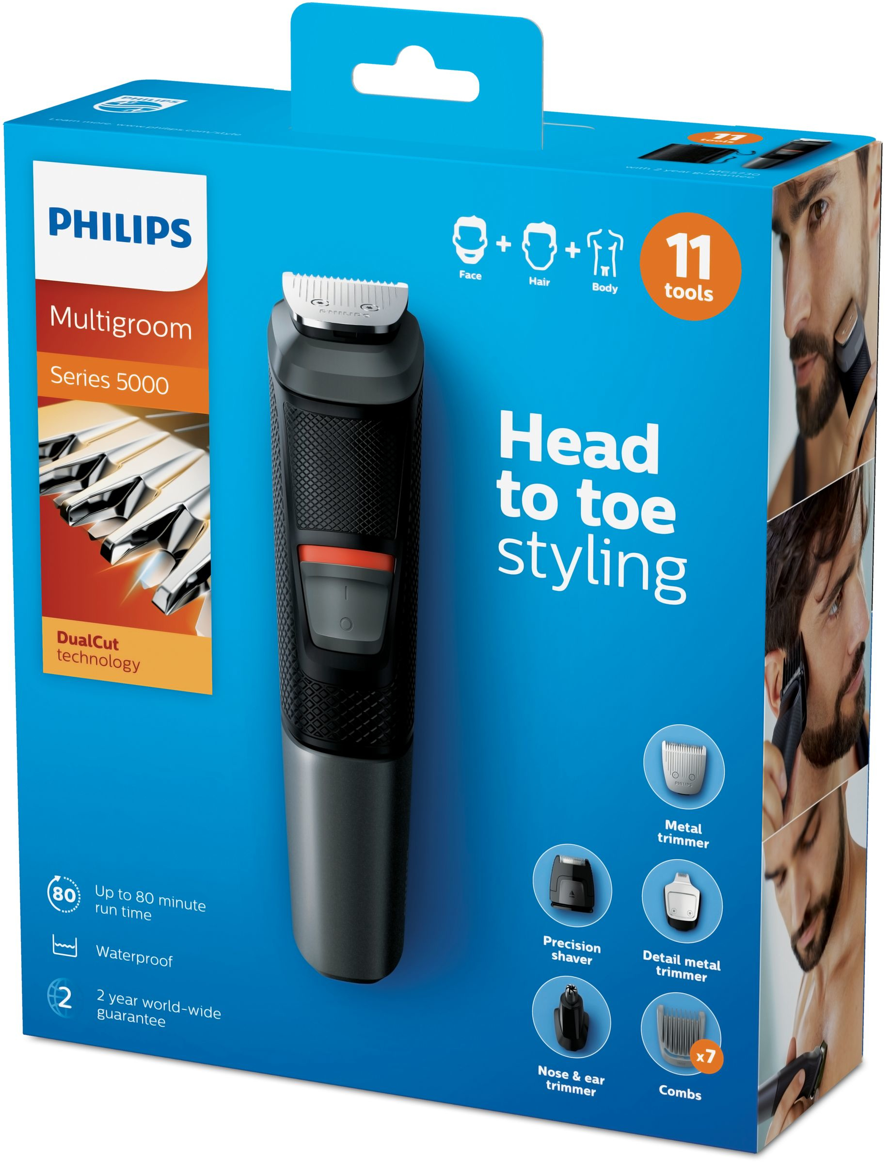 Philips MULTIGROOM Series 5000 11-in-1 grooming kit for face, beard & body MG5730/13 – image 2