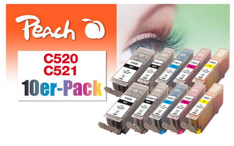 Peach PI100-308 ink cartridge Black, Cyan, Magenta, Yellow
