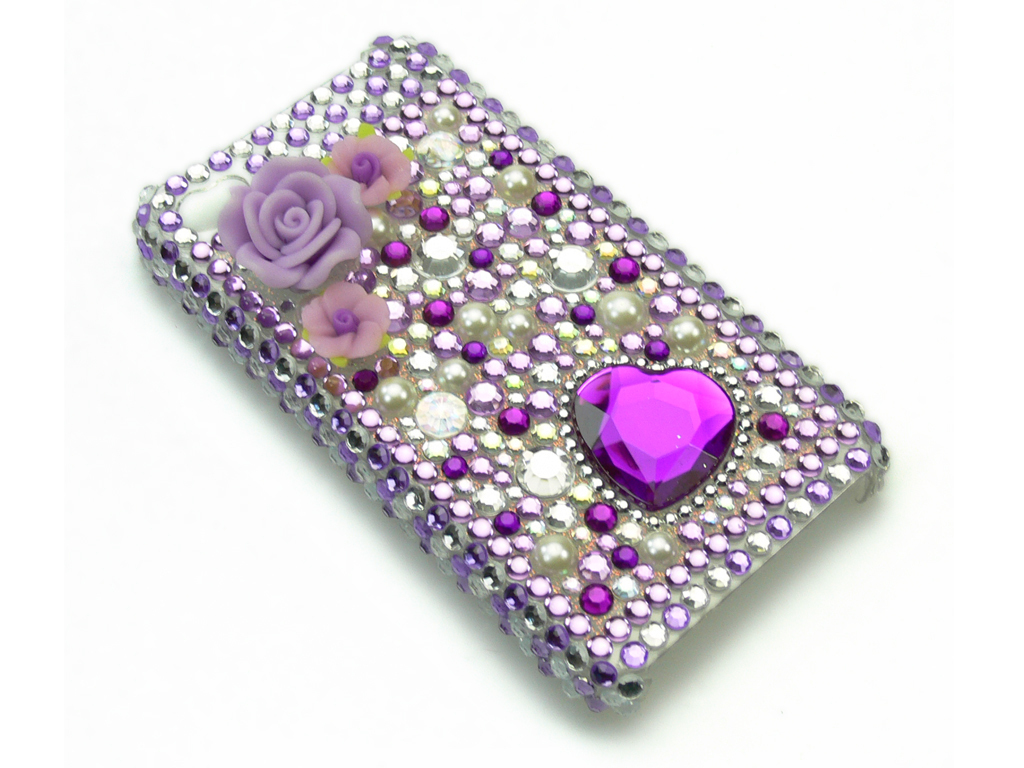 Sandberg Bling Cover 4/4S Purple flower