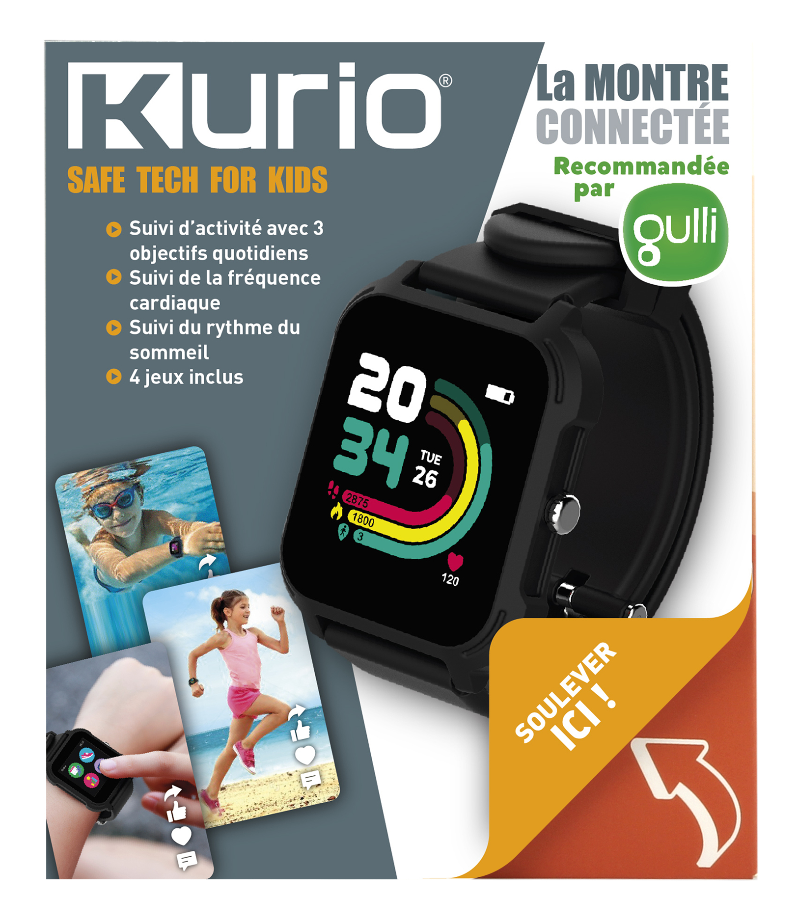 Kurio La montre connectée noire - Recommandée par Gulli – image 1
