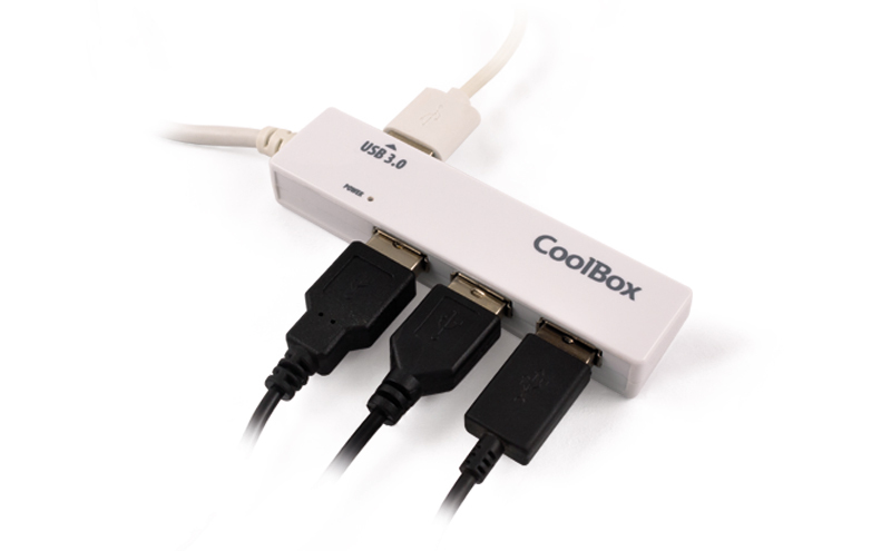 CoolBox COO-H413 interface hub 5000 Mbit/s White – image 2