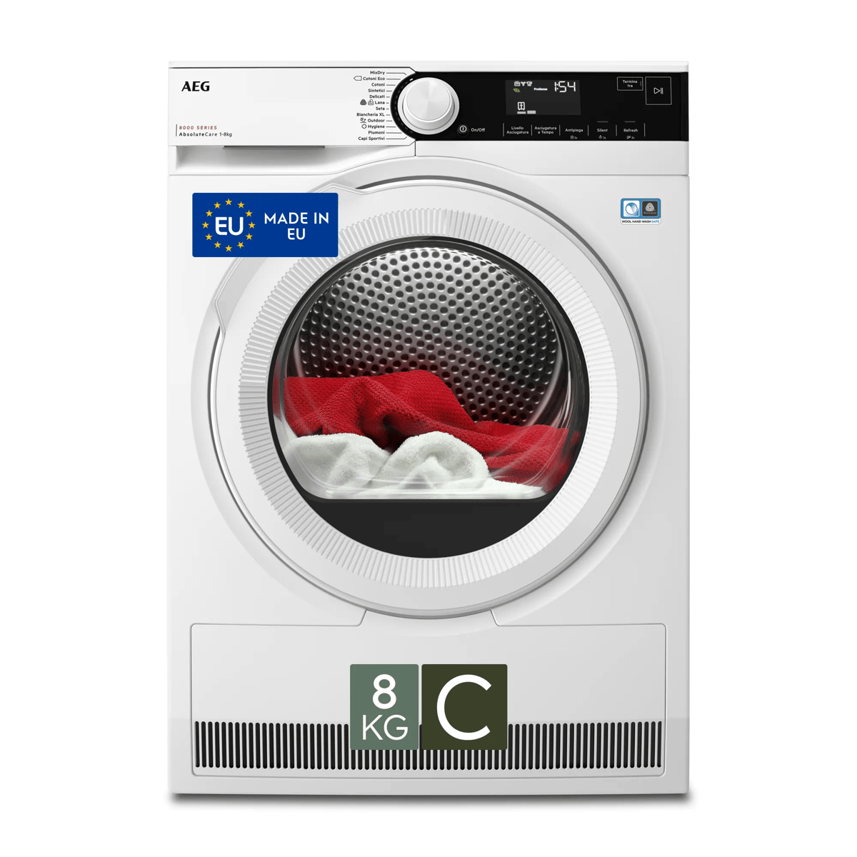 AEG Series 8000 TR8D83GW tumble dryer Freestanding Front-load – image 1