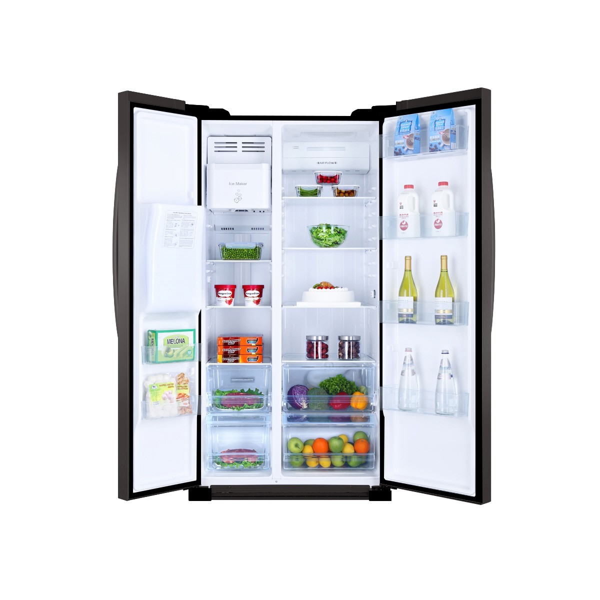 Haier HRF-665ISB2N side-by-side refrigerator Freestanding – image 2