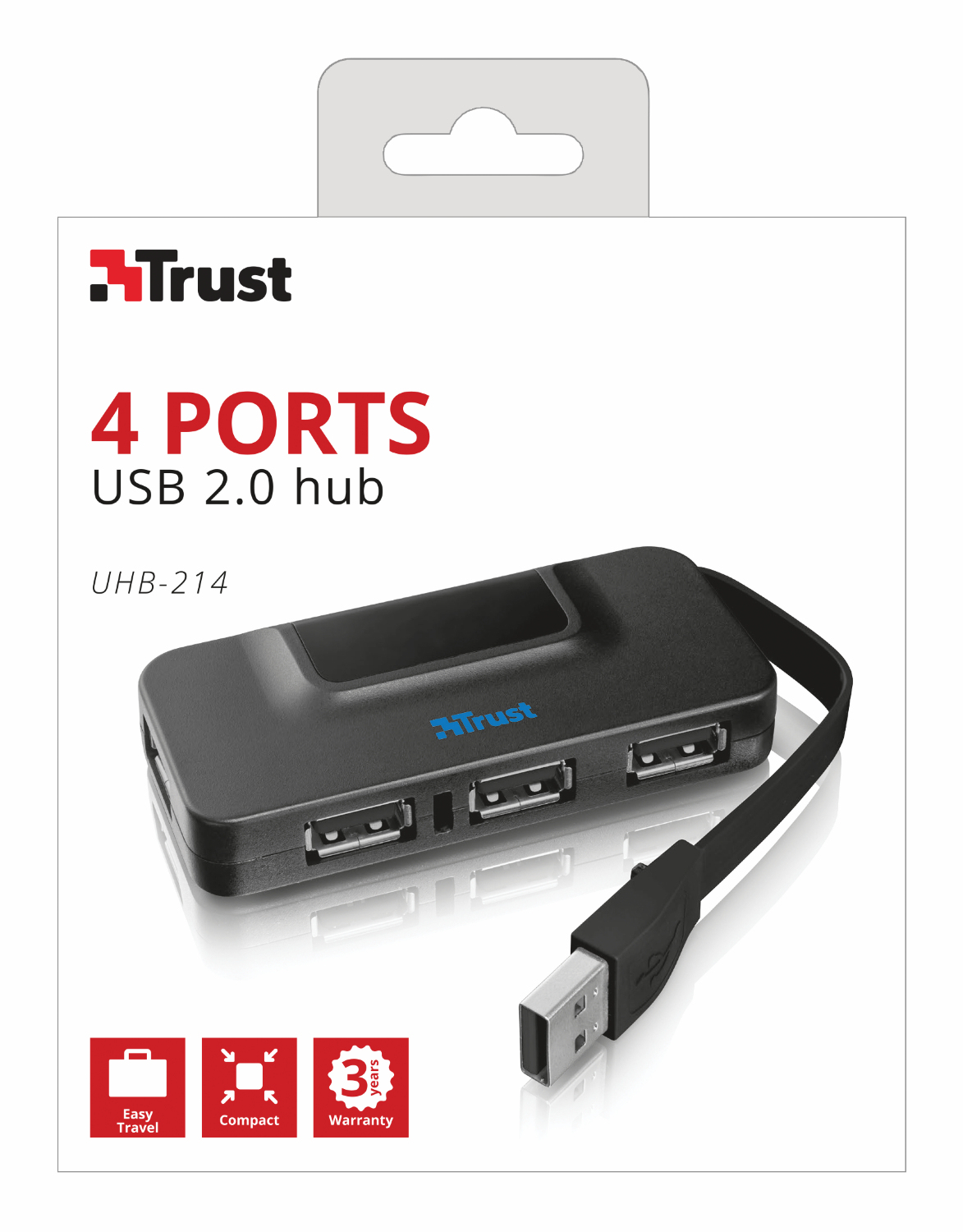 Trust UHB-214 USB 2.0 Black – image 1