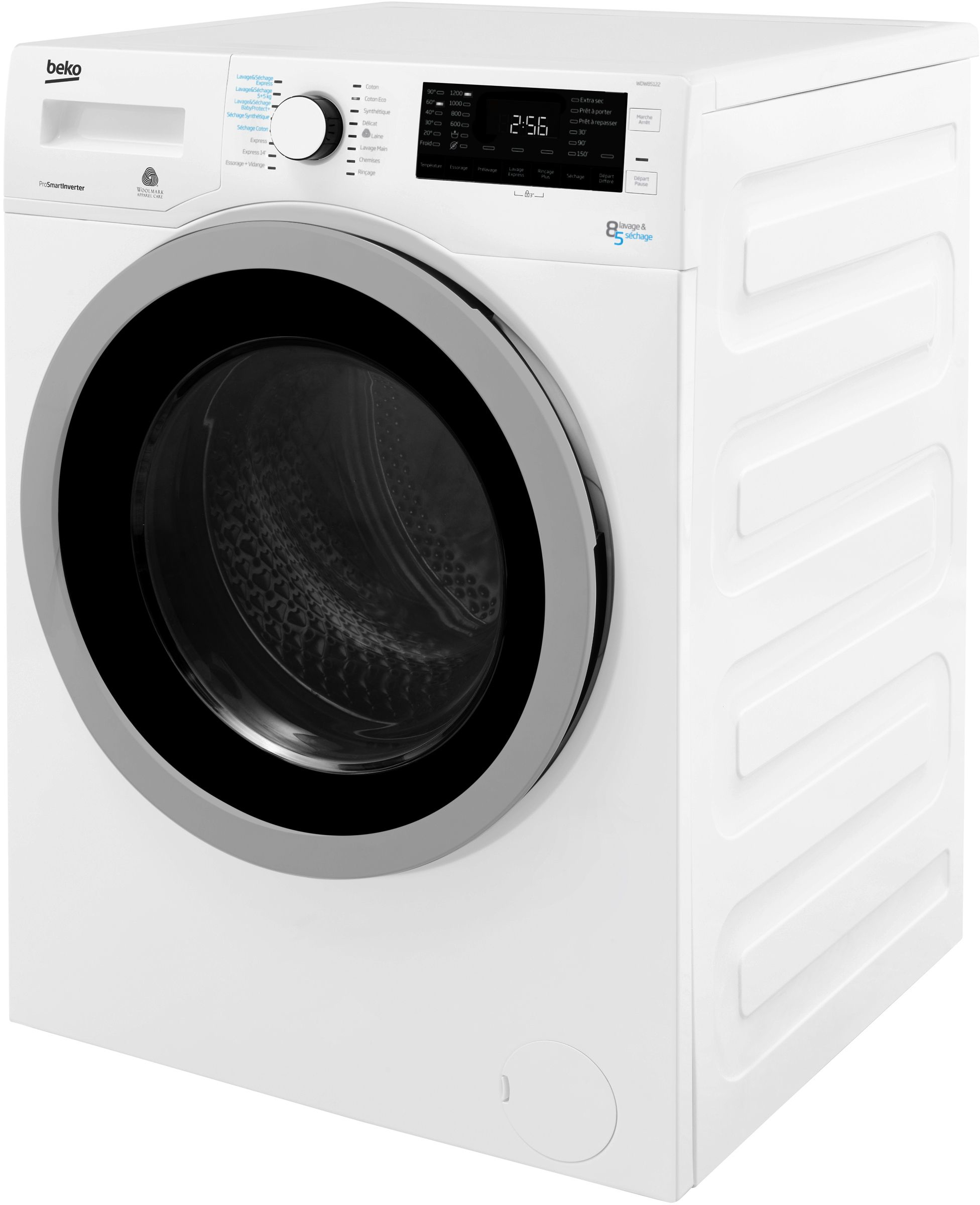 Beko WDW85122 washer dryer Freestanding Front-load Black, Silver, White – image 8