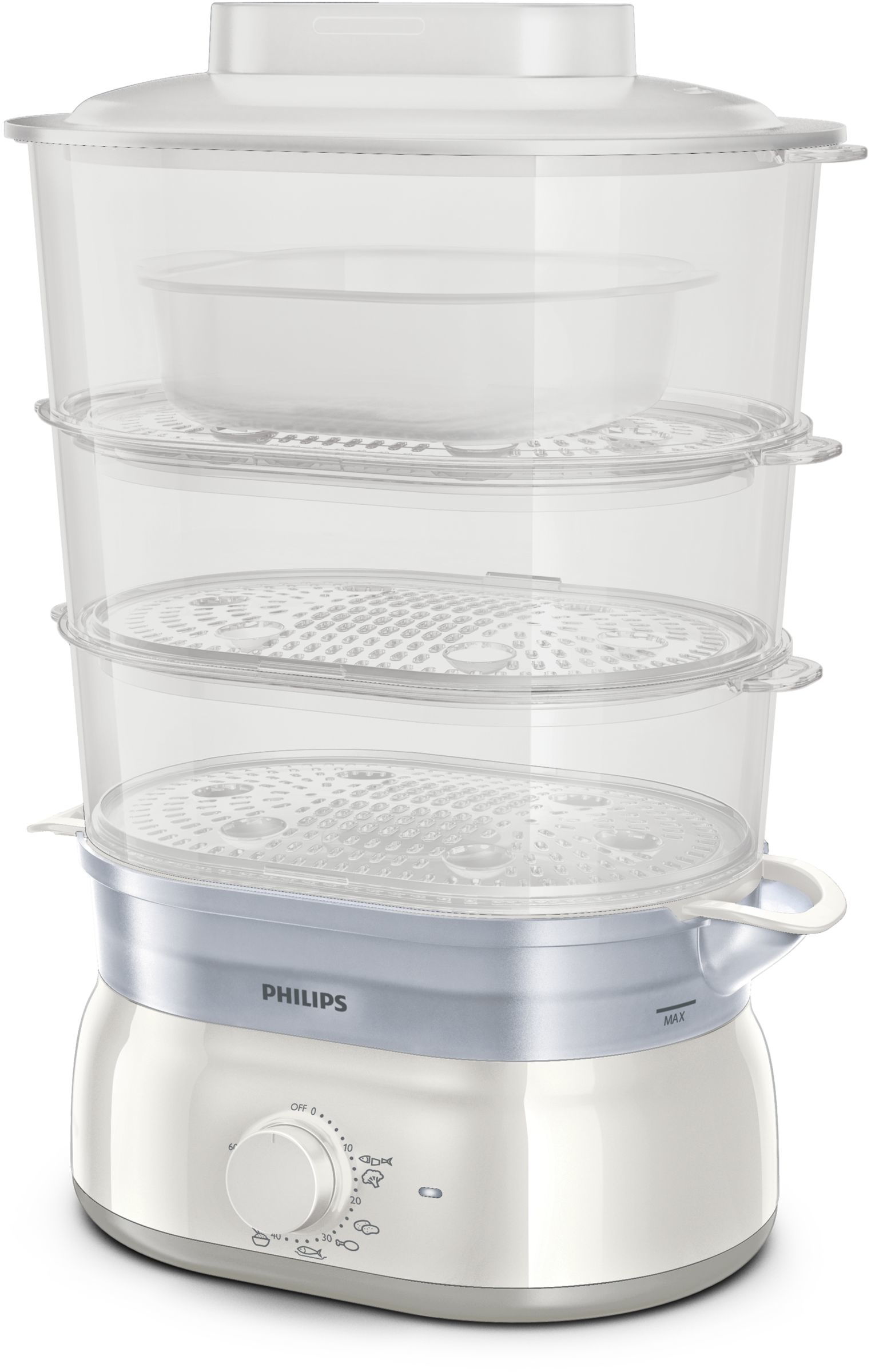 Philips Daily Collection HD9125/91 steam cooker 3 basket(s) Freestanding – image 2