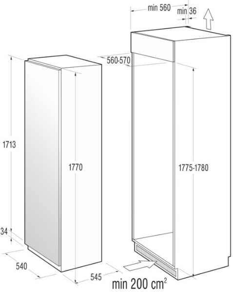 Gorenje RBI4182BW combi-fridge Built-in – image 2
