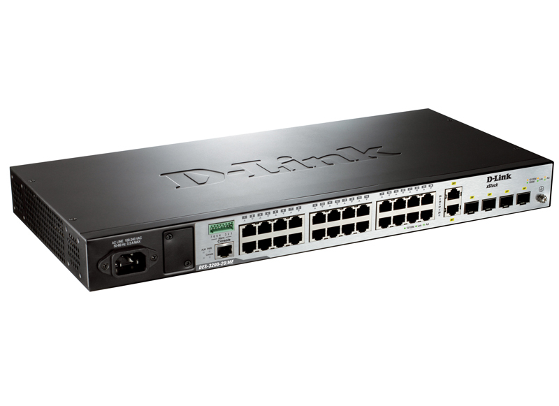 D-Link DES-3200-28/ME/C1 network switch Managed L2 Fast Ethernet (10/100) 1U Black – image 2