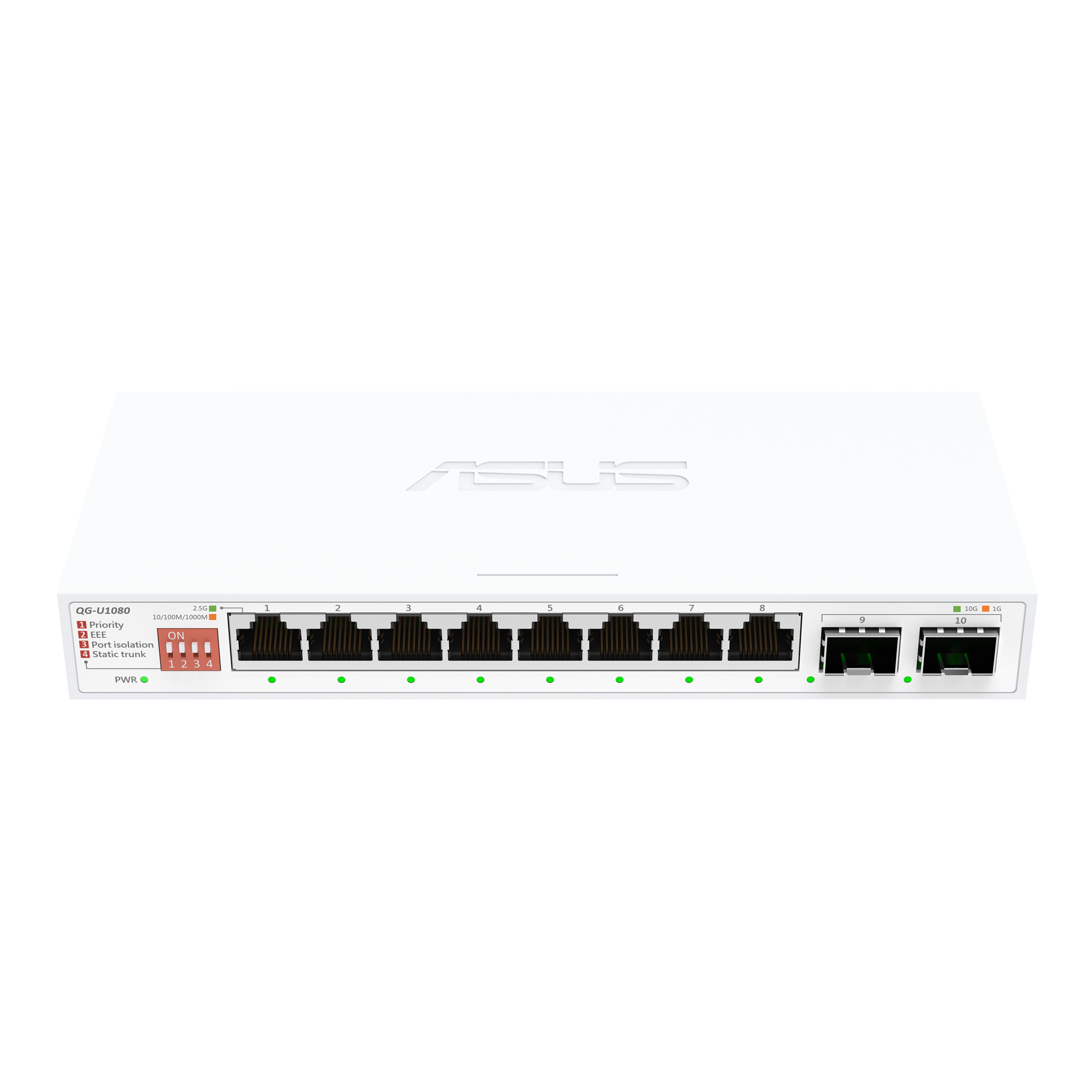 ASUS Switch QG-U1080 8-Port 2.5G + 2-Port 10G SFP+ Switche