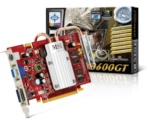 MSI NX8600GT-TD512EZ graphics card GeForce 8600 GT GDDR2