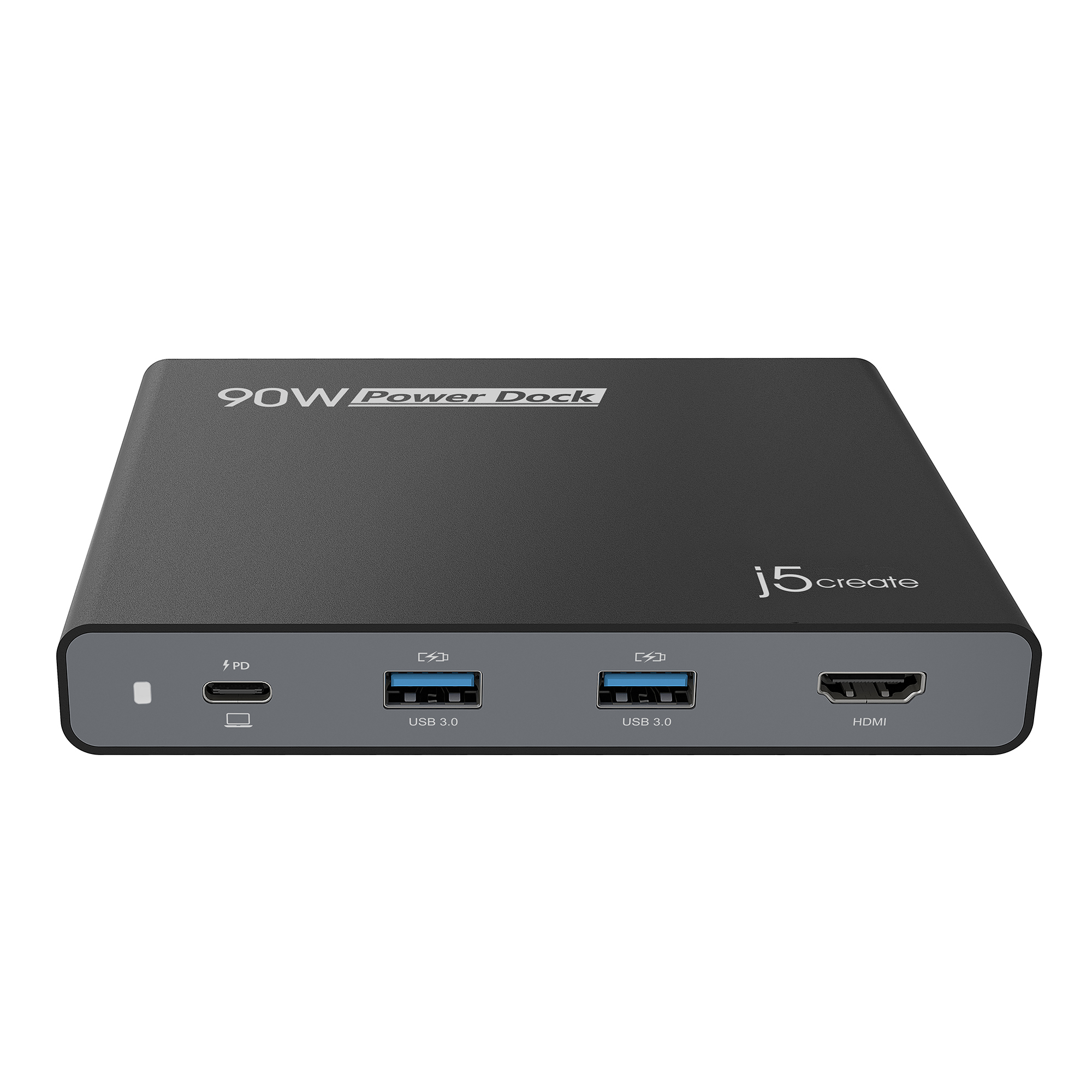 j5create JCDP392 90W Built-in USB-C™ Travel Dock - UK, includes 1x HDMI port and 3x USB ports, Black – image 4