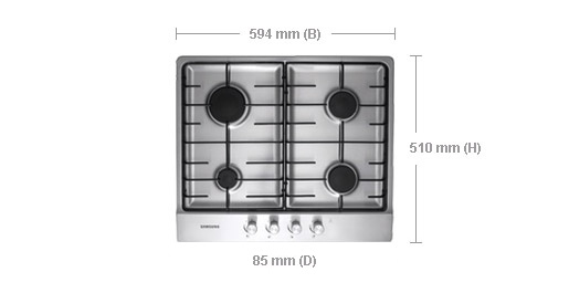 Samsung GN641FFXD hob Stainless steel Built-in Gas 4 zone(s) – image 3