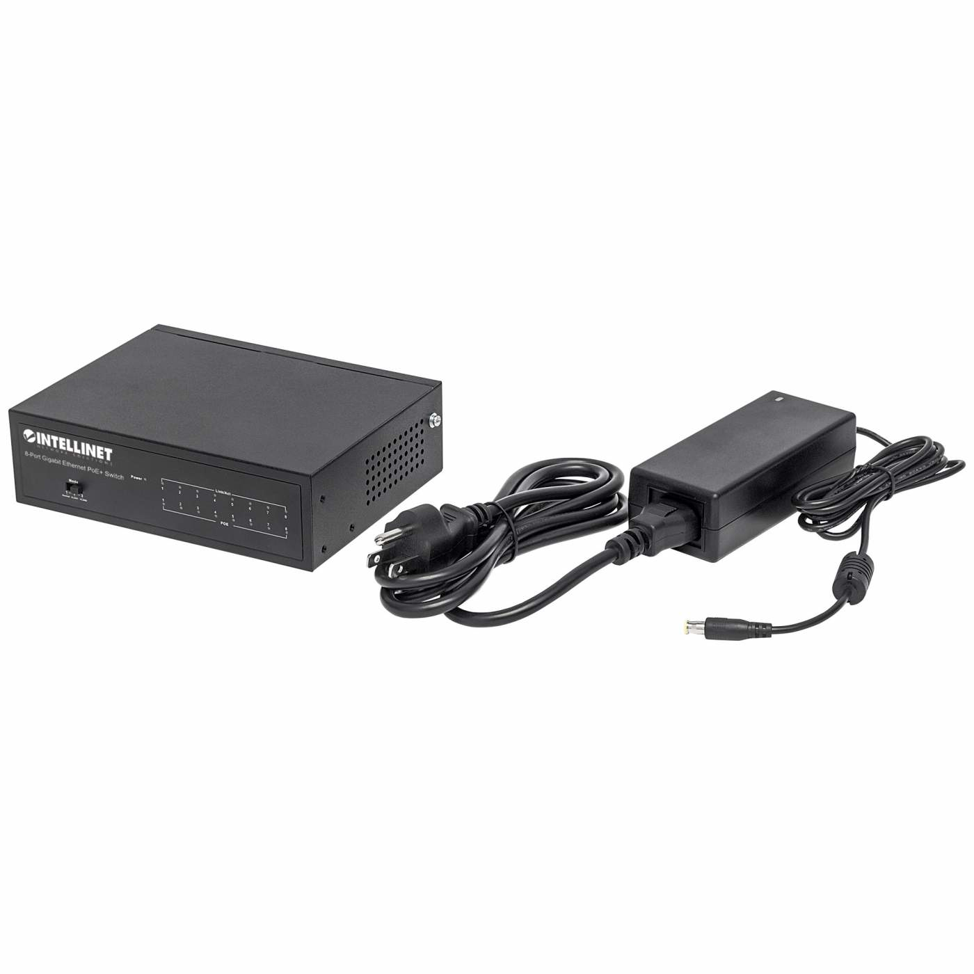 Intellinet 8-Port Gigabit Ethernet PoE+ Switch, IEEE 802.3at/af Power over Ethernet (PoE+/PoE) Compliant – image 8
