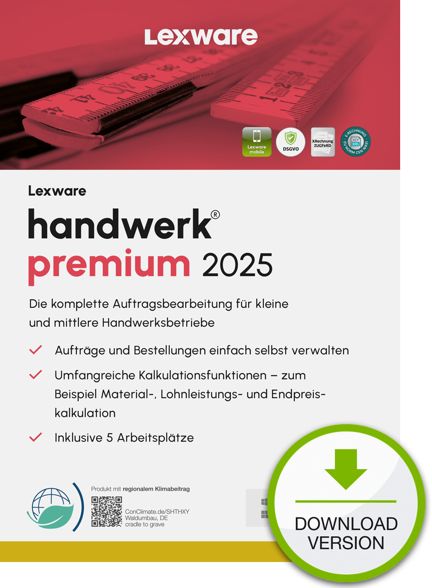 Lexware handwerk premium 2025 "unbegrenzte Laufzeit" Download Analisi finanziaria