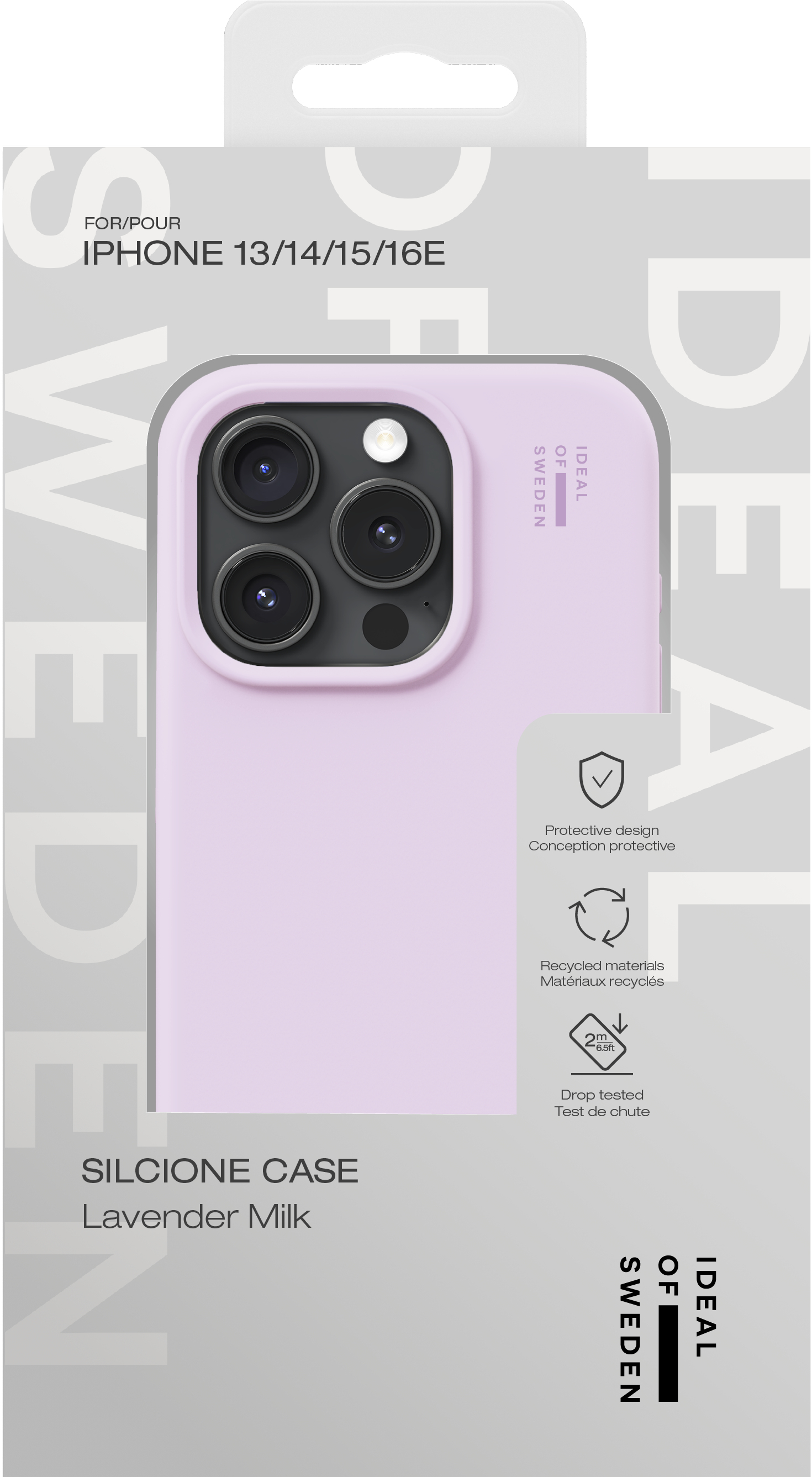 iDeal of Sweden Silicone Case iPhone 13 / 14 / 15 / 16e Lavender Milk – image 2
