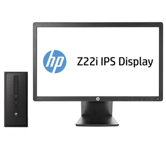 HP DESKTOP BUNDEL (J7C46ET+D7Q14AT) ProDesk 600 TWR Core i3-4130 + Z22i monitor – image 1