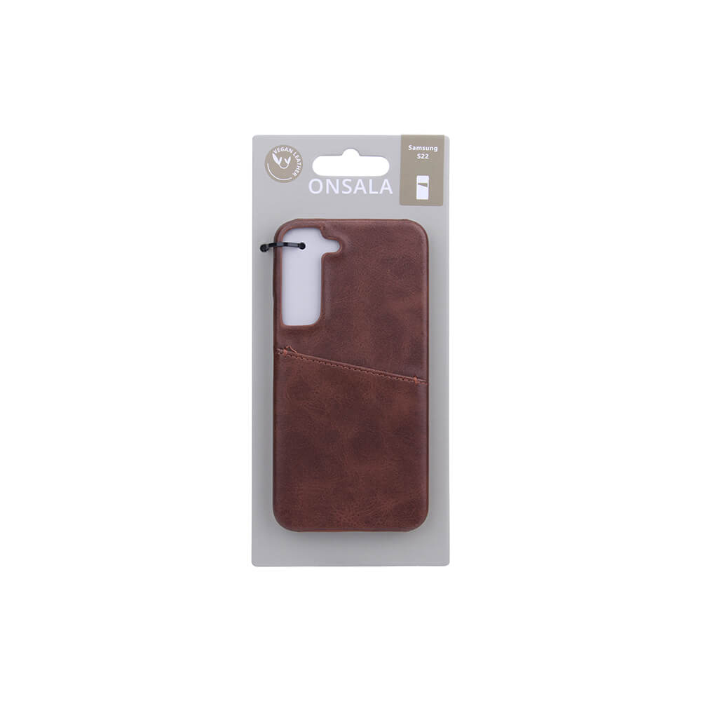 Onsala Mobilecover Brown with Cardpocket Samsung S22 – image 2