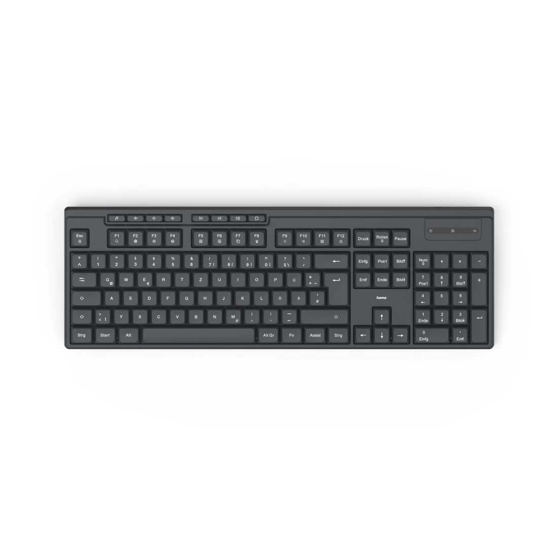 Hama WK-200 Tastatur Heimbüro RF Wireless QWERTZ Deutsch Schwarz