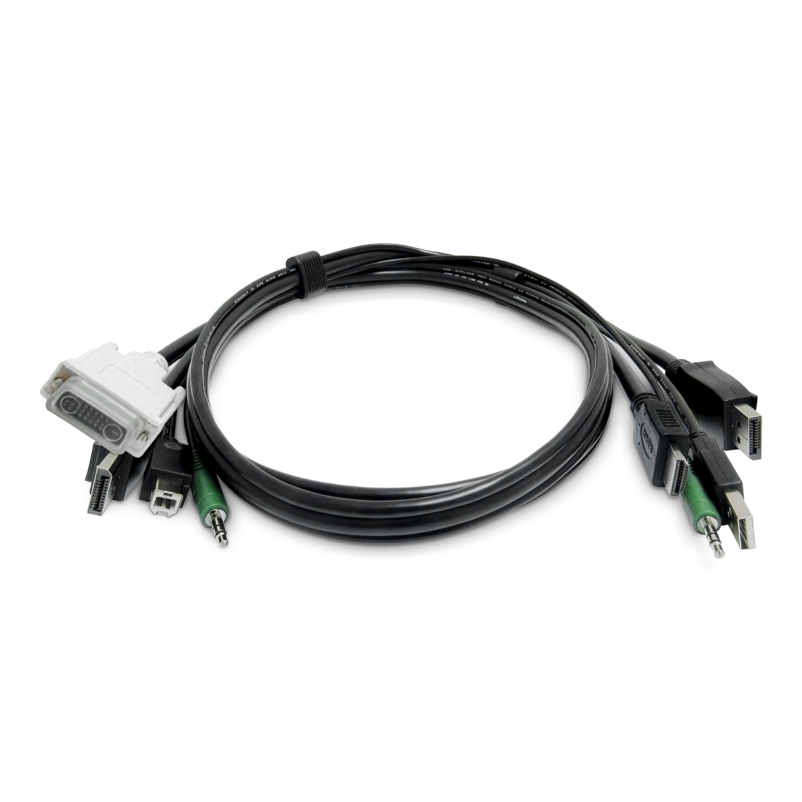 StarTech.com - Adapter cable - TAA Compliant - USB Type B, DisplayPort, DVI-D, 3.5mm audio jack to USB, HDMI, DisplayPort, 3.5mm audio jack - 1.8 m - passive