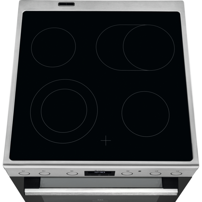 Electrolux LKR64020AX cooker Freestanding cooker Electric Ceramic hob Black, Stainless steel – image 2