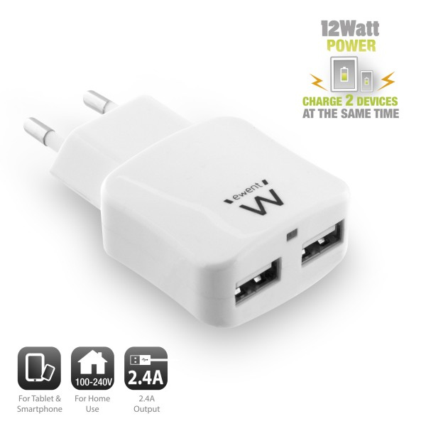Ewent EW1302 mobile device charger Universal White AC Indoor – image 3