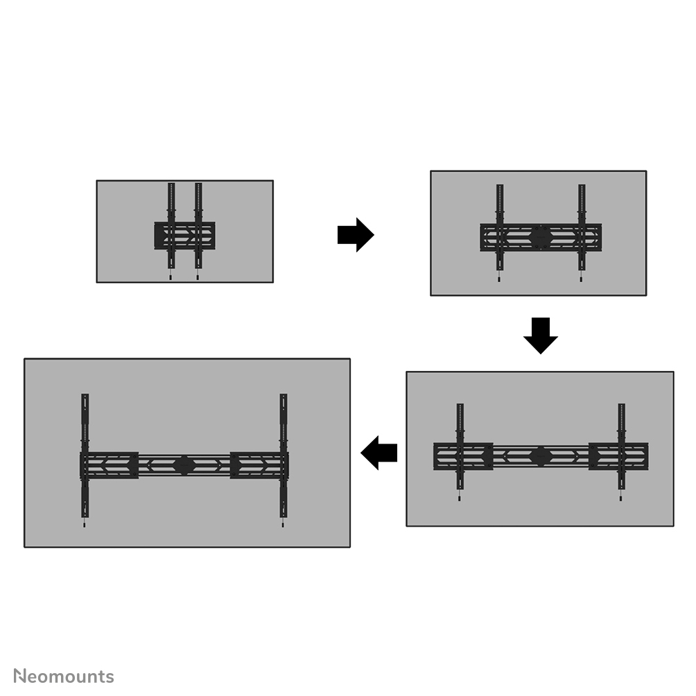 Neomounts WL35S-950BL19 Heavy duty wall mount 55-115" - tiltable - lockable - landscape and portrait – image 5