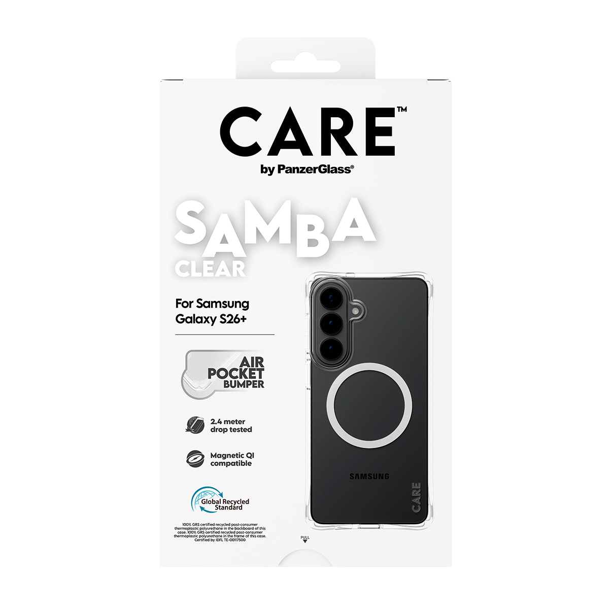 PanzerGlass CARE™ by PanzerGlass® Samba Case Transparent w. White Qi Samsung Galaxy S26+ – image 3