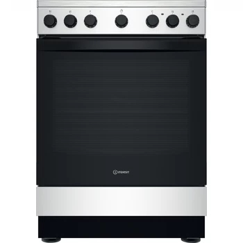 Indesit IS67V5PHX/E Freestanding cooker Electric Halogen Black, Stainless steel