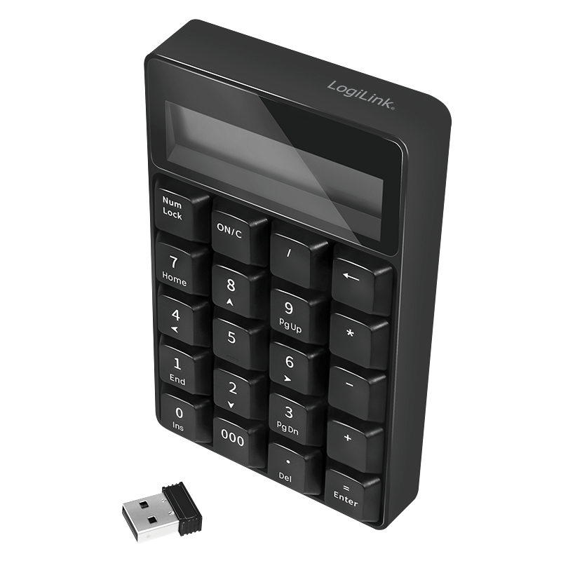 LogiLink ID0199 numeric keypad Laptop RF Wireless Black – image 3
