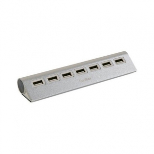CoolBox COO-HU7ALU2 interface hub USB 2.0 480 Mbit/s Silver
